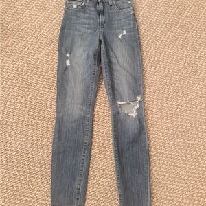 Joe's Jeans Blue Skinny Fit Distressed Denim
